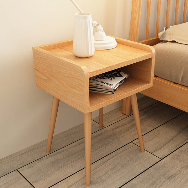 北歐簡易床頭櫃 實木創意現代簡約床邊櫃 個性臥室原木色日式櫃 - luxhkhome