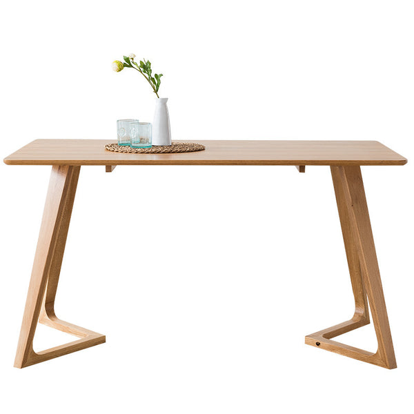 日式實木餐桌椅組合北歐洽談桌現代會議辦公電腦桌原木家具 - luxhkhome