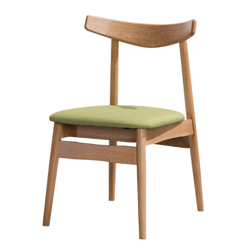 北歐創意實木餐椅布藝咖啡椅主題餐廳西餐日式餐椅洽談休閒椅子 - luxhkhome