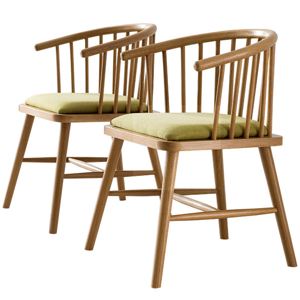 北歐創意書椅實木餐椅休閒靠背椅白橡木辦公椅溫莎公主椅日式家具 - luxhkhome