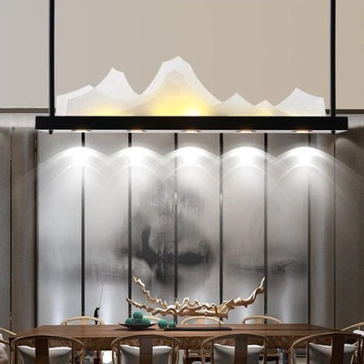 幻山水吊燈北歐現代設計師藝術新中式創意個性餐廳燈工程裝飾燈具 - luxhkhome