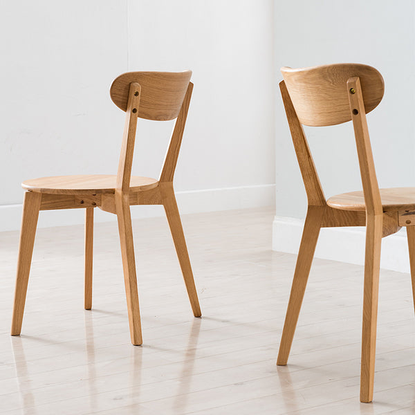 北歐創意實木餐椅簡約現代橡木家用椅子佈藝咖啡椅日式餐椅小戶型 - luxhkhome
