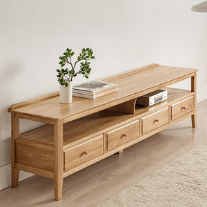 北歐現代簡約實木電視櫃日式小戶型白橡木電視桌環保地櫃客廳家具 - luxhkhome