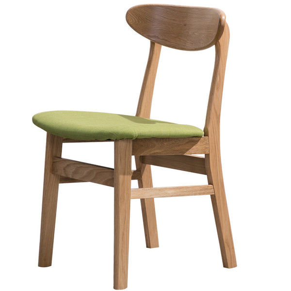 北歐創意胡桃色實木餐椅橡木椅子佈藝咖啡椅日式餐椅辦公椅書椅 - luxhkhome
