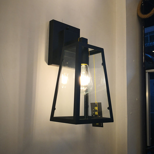 Loft個性複古玻璃壁燈藝美式鄉村鐵仿古餐廳吧台走廊過道牆壁燈具 - luxhkhome