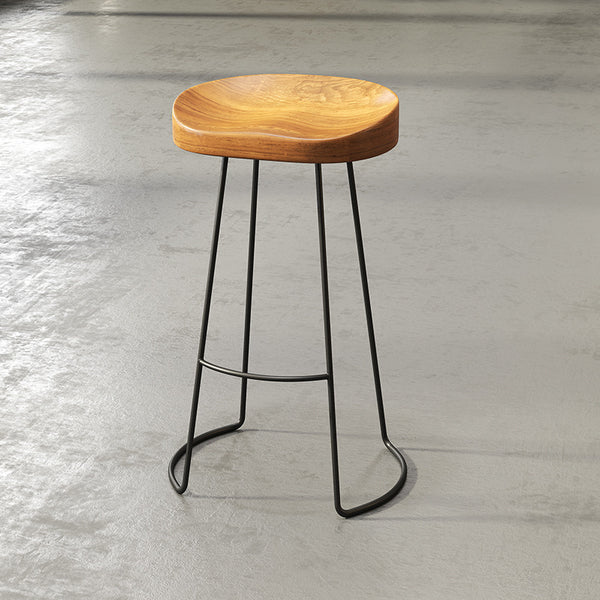 吧檯椅實木現代簡約北歐鐵藝創意吧台凳歐式高腳酒吧吧台桌椅組合 - luxhkhome