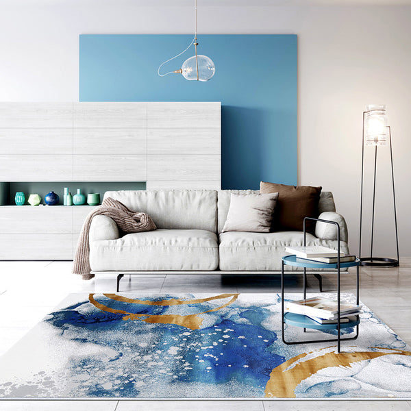現代簡約輕奢新中式地毯客廳沙發茶几家用臥室床邊滿鋪