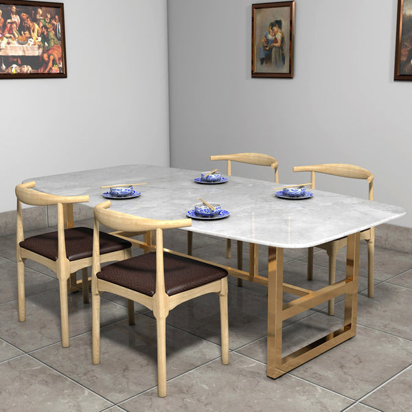 北歐大理石餐桌椅組合現代簡約小戶型飯桌設計師會議桌輕奢餐桌 - luxhkhome