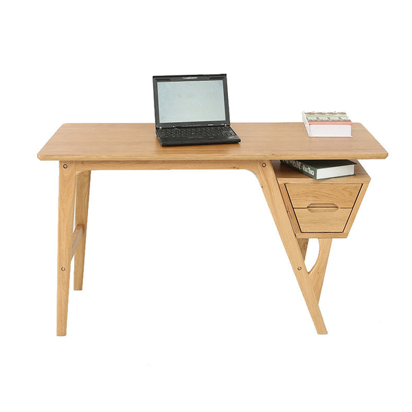 北歐純實木書桌辦公書桌簡約寫字台書房家具白橡木電腦桌 - luxhkhome
