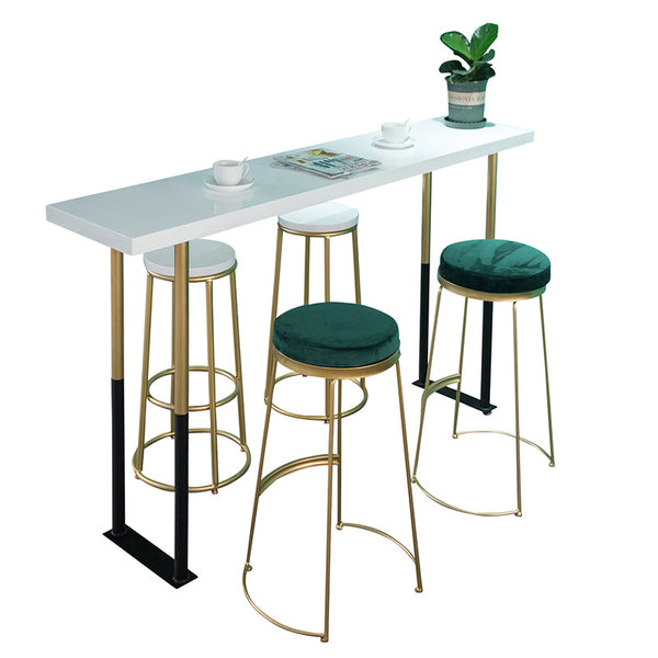 北歐小吧台桌家用隔斷櫃現代簡約實木創意吧台櫃客廳金色吧台餐桌 - luxhkhome