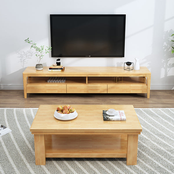 北歐電視櫃實木現代簡約茶几櫃組合小戶型客廳臥室電視櫃套裝地櫃 - luxhkhome