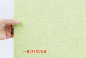 韓國壁紙LG進口大卷 純色薄荷綠色黃綠色 布紋亞麻文理392現貨 - luxhkhome
