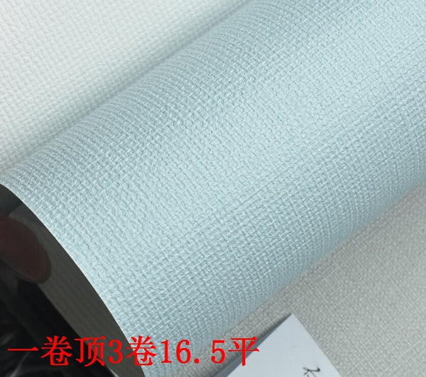 韓國壁紙 LG進口大卷純紙 純白色粉色藍色灰色布紋亞麻榻榻米469 - luxhkhome