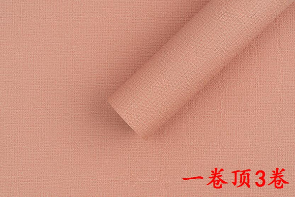 韓國壁紙 LG進口大卷正品可擦洗 純色粉色橘粉色橘黃色布紋亞麻 - luxhkhome