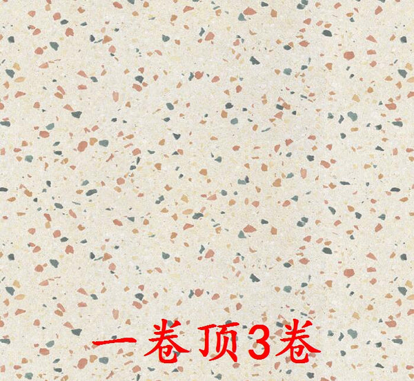 韓國壁紙 大捲進口純紙 彩色仿大理石仿真水磨石 砂礫小石頭 現貨 - luxhkhome