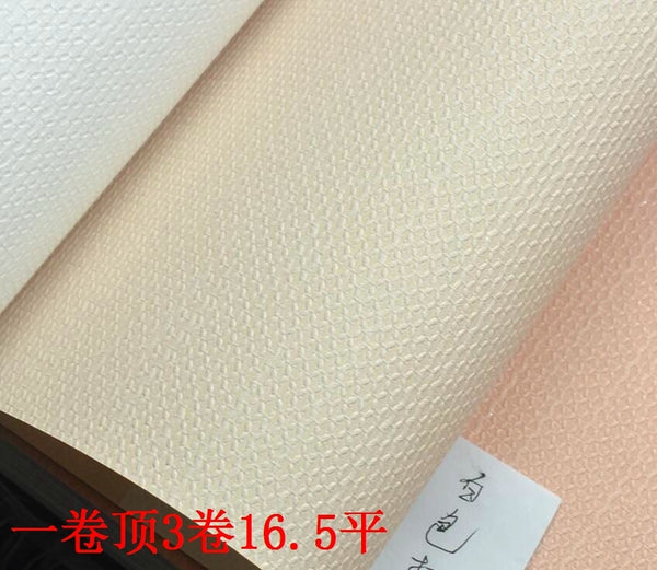 韓國壁紙 進口木纖維大卷 奶白蕾絲暗花 肉粉色橘粉 純色粉色褶皺 - luxhkhome