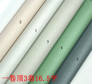 韓國壁紙 進口木纖維大卷 奶灰白蕾絲暗花 肉粉色純色綠色灰綠色 - luxhkhome