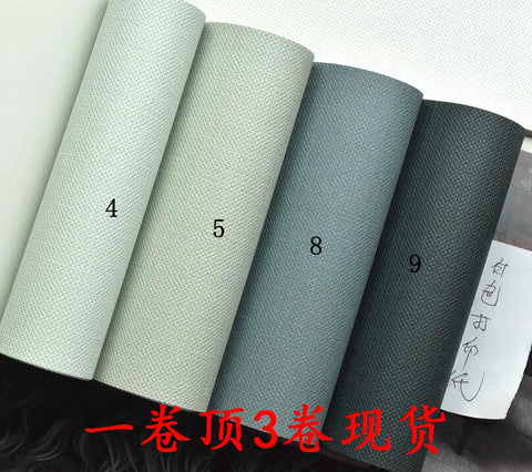 韓國壁紙 LG進口可擦洗 灰綠豆綠墨綠色純色素色簡約布紋現貨 - luxhkhome