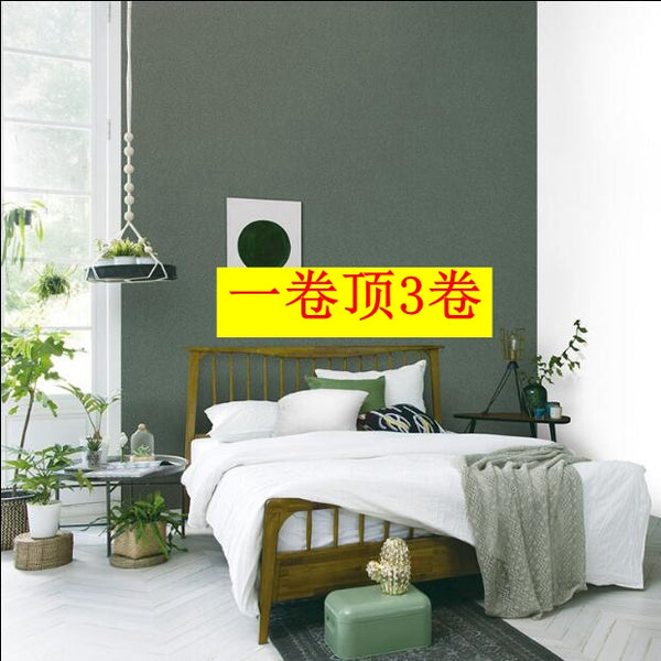韓國壁紙 LG進口北歐簡約清新米白灰綠深綠仿布紋斜紋 純色大卷 - luxhkhome