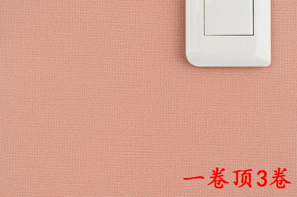 韓國壁紙 LG進口大卷正品可擦洗 純色粉色橘粉色橘黃色布紋亞麻 - luxhkhome