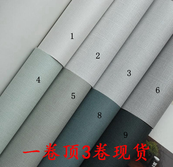韓國壁紙 LG進口可擦洗 灰綠豆綠墨綠色純色素色簡約布紋現貨 - luxhkhome