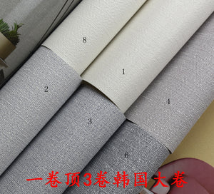 韓國壁紙 LG玉米植物澱粉 韓式日式亞麻布紋 純色灰色布紋榻榻米 - luxhkhome