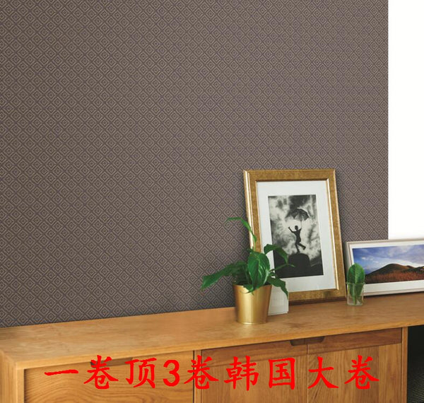 韓國壁紙 LG進口玉米植物澱粉 北歐仿真布藝幾何菱形格子搭配純色 - luxhkhome